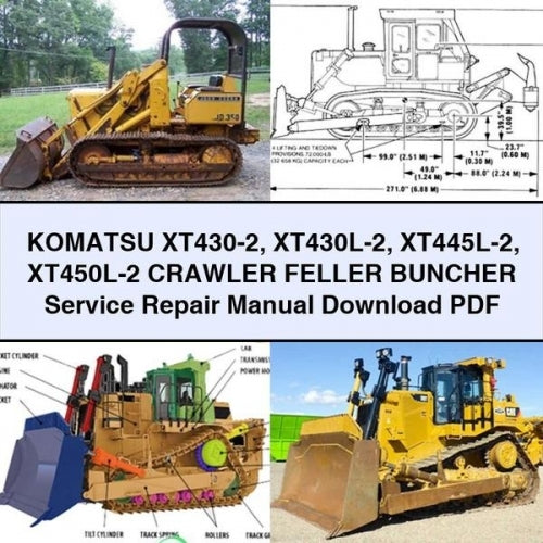 Komatsu XT430-2 Xt430l-2 Xt445l-2 Xt450l-2 Crawler Feller Buncher Service Repair Workshop Manual PDF