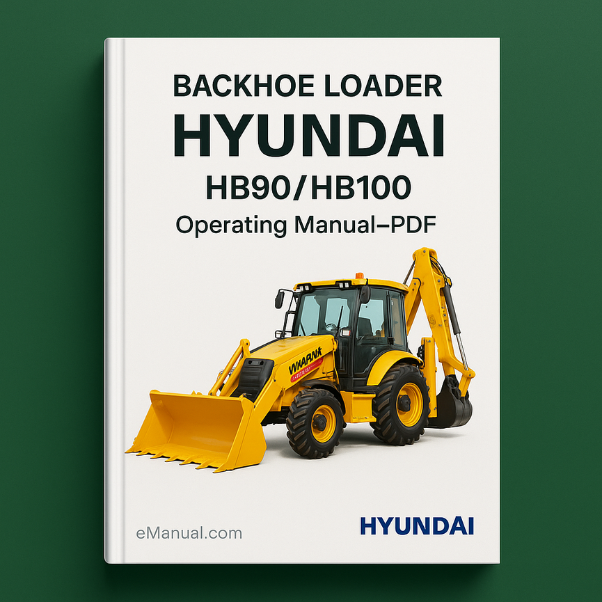 Hyundai Baggerlader HB90/HB100 Bedienungsanleitung-