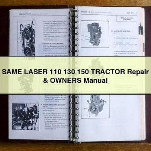 SAME LASER 110 130 150 Tractor Repair Owners Manual