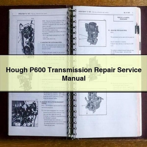 Hough P600 Transmission Service Repair Workshop Manual PDF