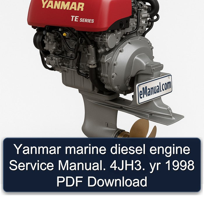 1998 Yanmar Marine Diesel Engine . 4jh3. Yr Service Repair Workshop Manual PDF