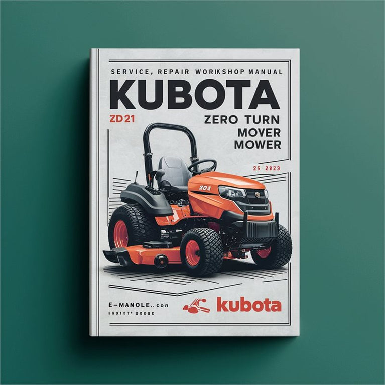 Kubota Zd21 Zero Turn Mower Service Repair Workshop Manual PDF