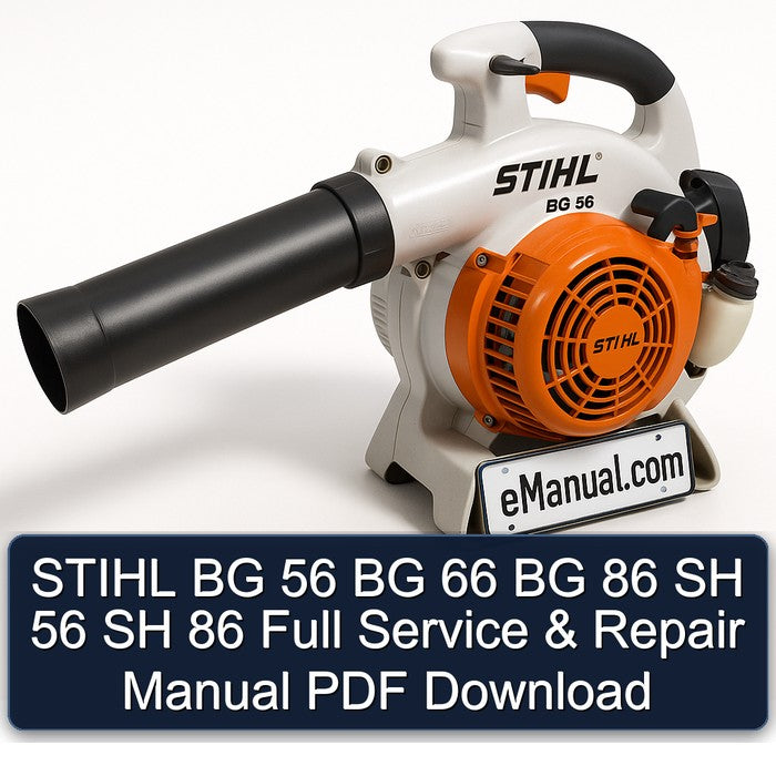 Stihl BG 56 66 86 SH Service Repair Workshop Manual PDF