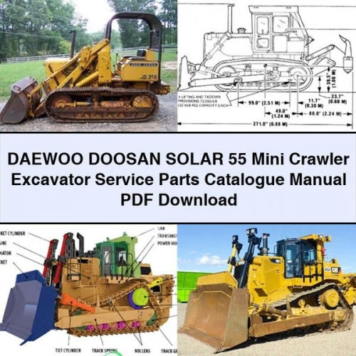 Daewoo Doosan Solar 55 Mini Crawler Excavator Parts Catalog PDF