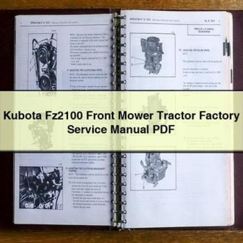 Kubota Fz2100 Front Mower Tractor Factory Service Manual