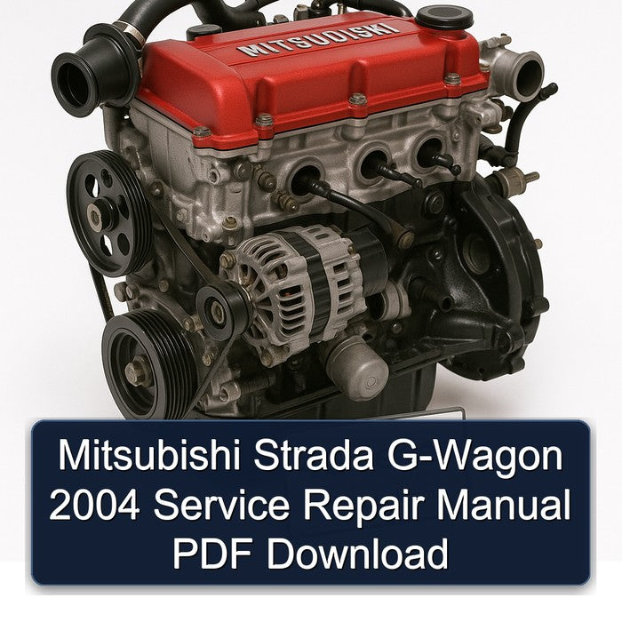 2004 Mitsubishi 4 G Series Strada G-WAGON Service Repair Workshop Manual PDF