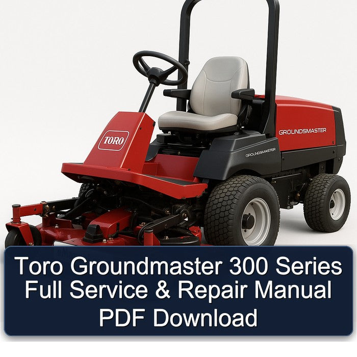 Toro Groundmaster 300 Series Service Repair Workshop Manual PDF