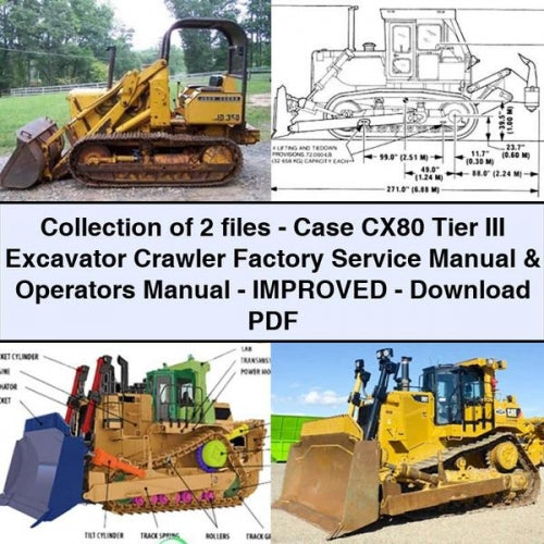 Case CX80 Tier III Excavator Crawler Operators Operator's Manual PDF