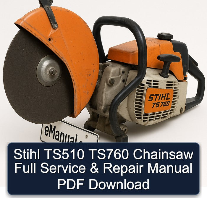 Stihl TS510 TS760 Chainsaw Service Repair Workshop Manual PDF