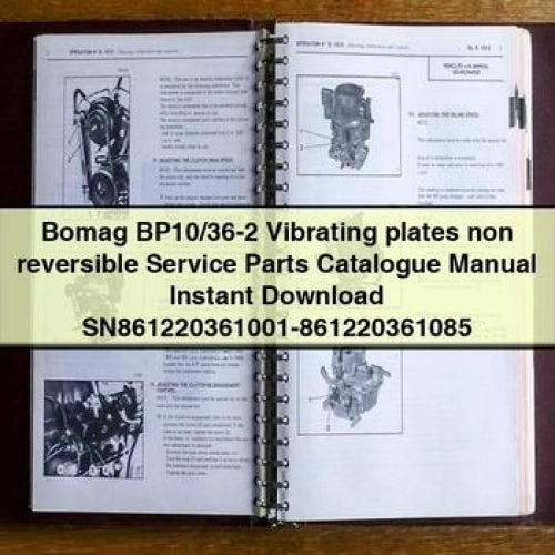 Bomag Bp10/36-2 Vibrating Plates Non-reversible - Instant Parts Catalog PDF