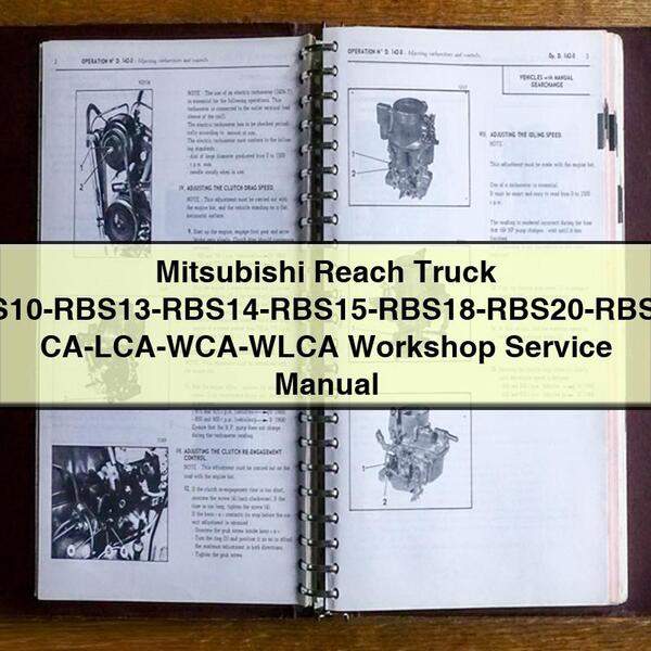 Mitsubishi Reach Truck RBS9-RBS30 Ca-lca-wca-wlca Service Repair Workshop Manual PDF