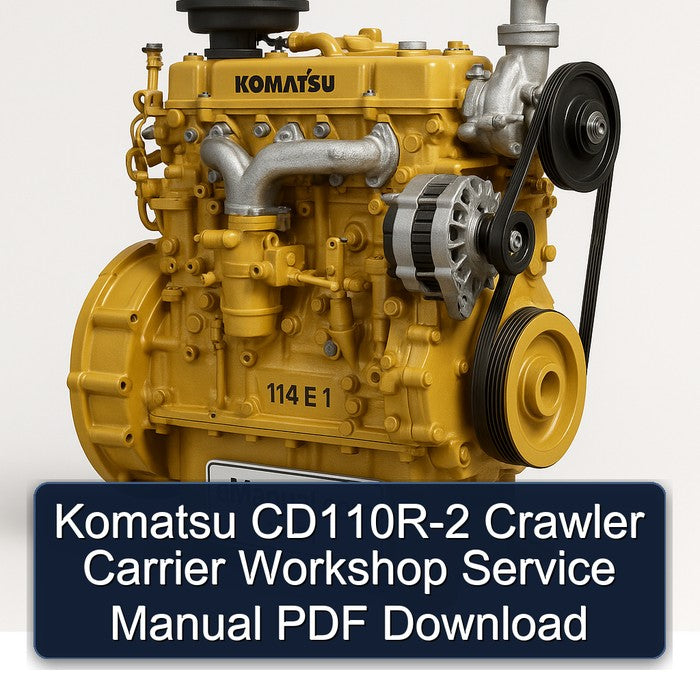Komatsu 114 E 1 Cd110r-2 Crawler Carrier Service Repair Workshop Manual PDF