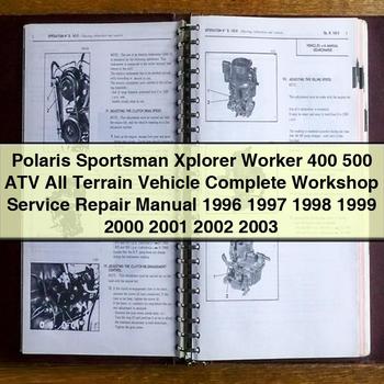 Polaris Sportsman Xplorer Worker 400 500 ATV All Terrain Vehicle Complete Workshop Service Repair Manual 1996 1997 1998 1999 2000 2001 2002 2003
