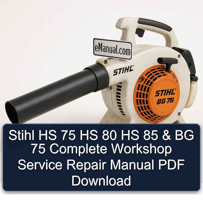 Stihl HS 75 80 85 BG Service Repair Workshop Manual PDF