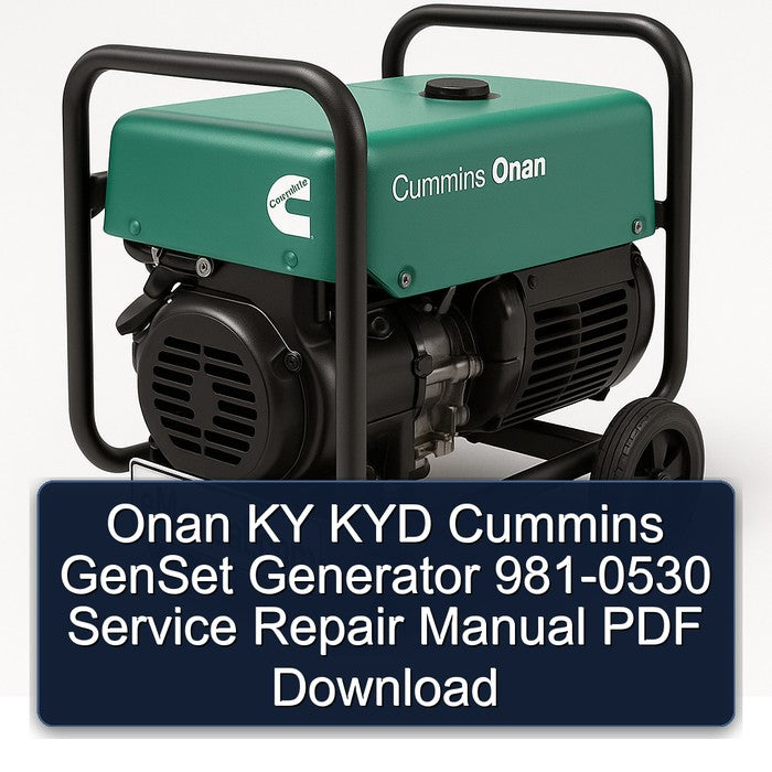 Onan KY KYD Cummins Genset Generator 981-0530 Service Repair Workshop Manual PDF
