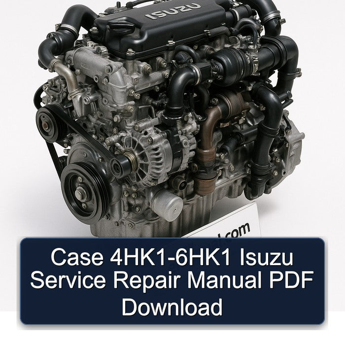 Case 4HK1-6HK1 Isuzu Service Repair Workshop Manual PDF