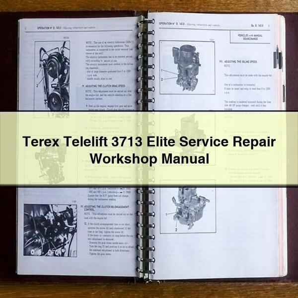 Terex Telelift 3713 Elite Service Repair Workshop Manual PDF