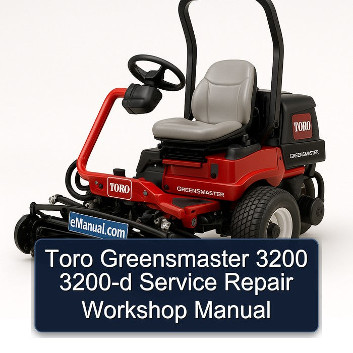 Toro Greensmaster 3200 3200-D Service Repair Workshop Manual PDF