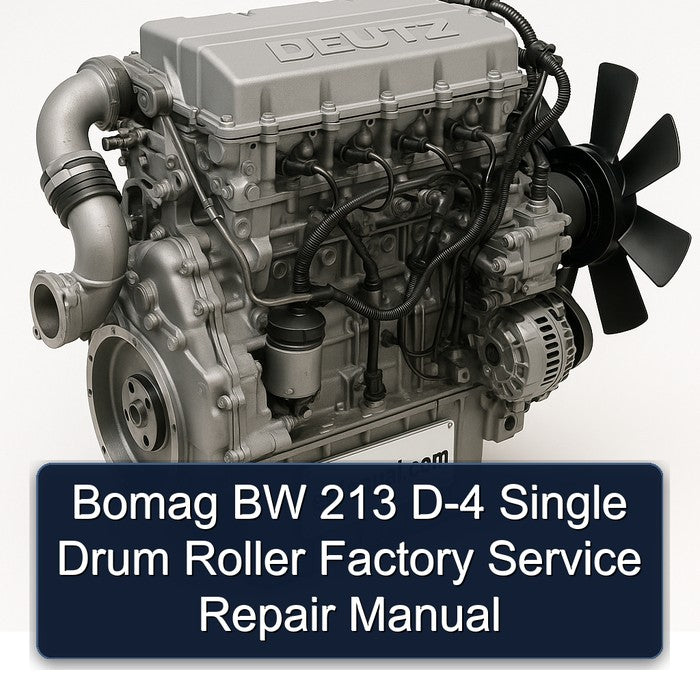 Deutz 2012 Bomag BW 213 D-4 Single Drum Roller Service Repair Workshop Manual PDF