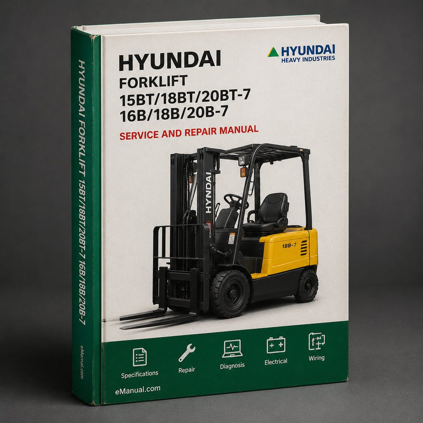Manual de servicio y reparación de carretillas elevadoras Hyundai 15BT/18BT/20BT-7 16B/18B/20B-7