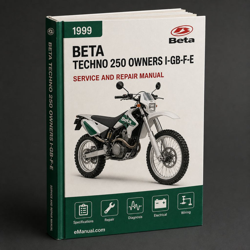 BETA TECHNO 250 1999 Owners Manual I-GB-F-E