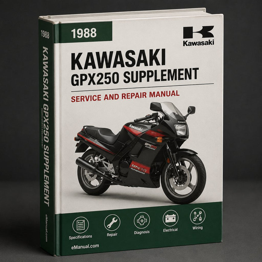 Suplemento al manual de servicio y reparación de KAWASAKI GPX250 1988-2005