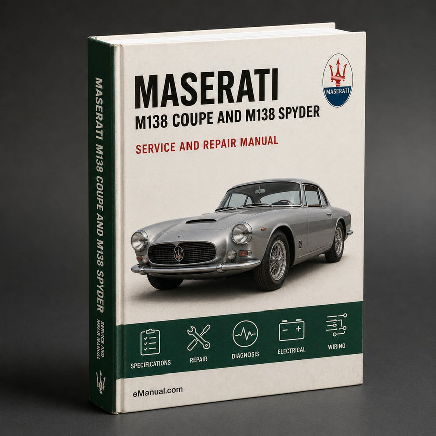 Manual de servicio y reparación de Maserati M138 Coupe y M138 Spyder