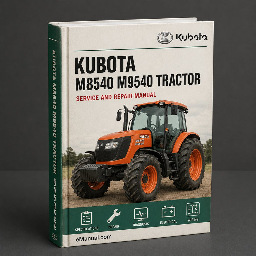 Kubota M8540 M9540 Tractor Factory Service Repair Manual