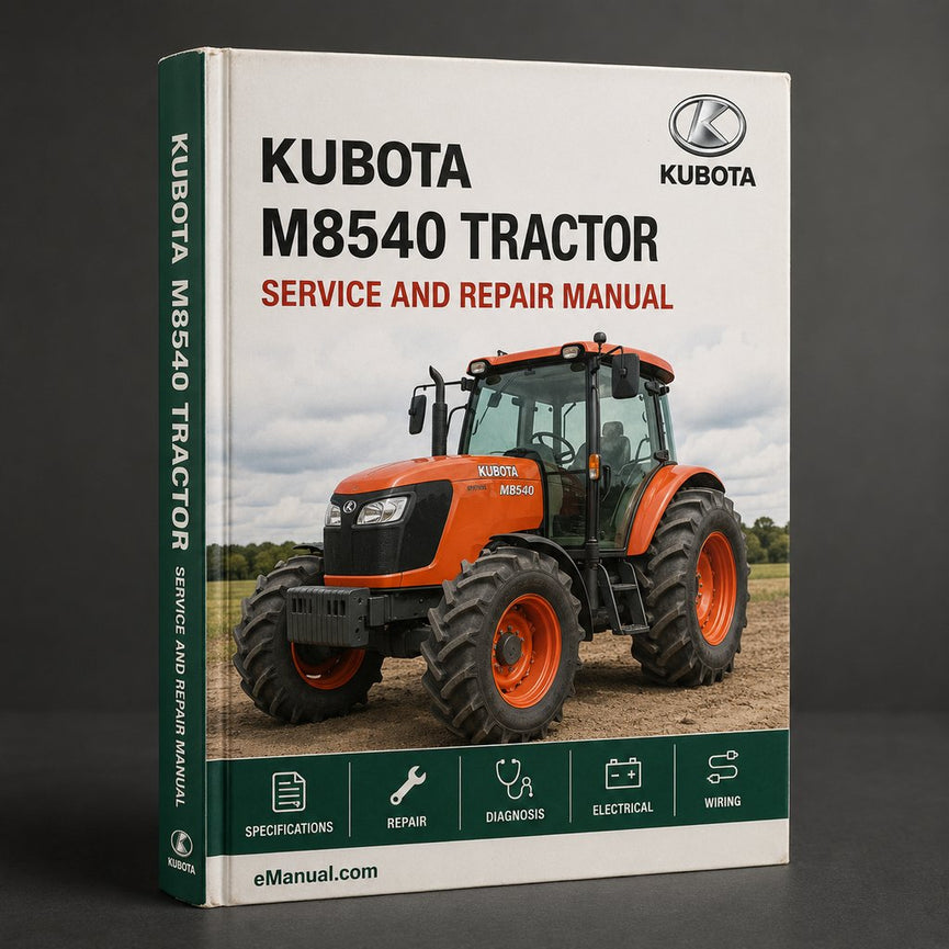 Kubota M8540 Tractor Factory Service Repair Manual