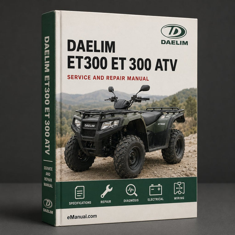 Daelim ET300 ET 300 ATV Service Repair Workshop Manual
