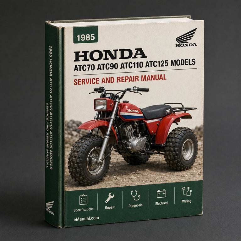 1985 Honda ATC70 ATC90 ATC110 ATC125 Models ATV Service Repair Manual