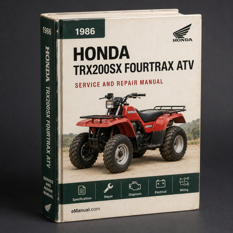 1986-1988 Honda TRX200SX Fourtrax ATV Service Repair Workshop Manual (1986 1987 1988)
