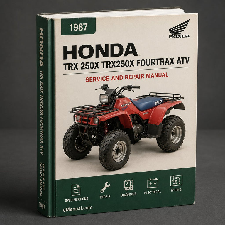 1987-1988 Trx 250x (Trx250x) Fourtrax ATV Service Repair Manual