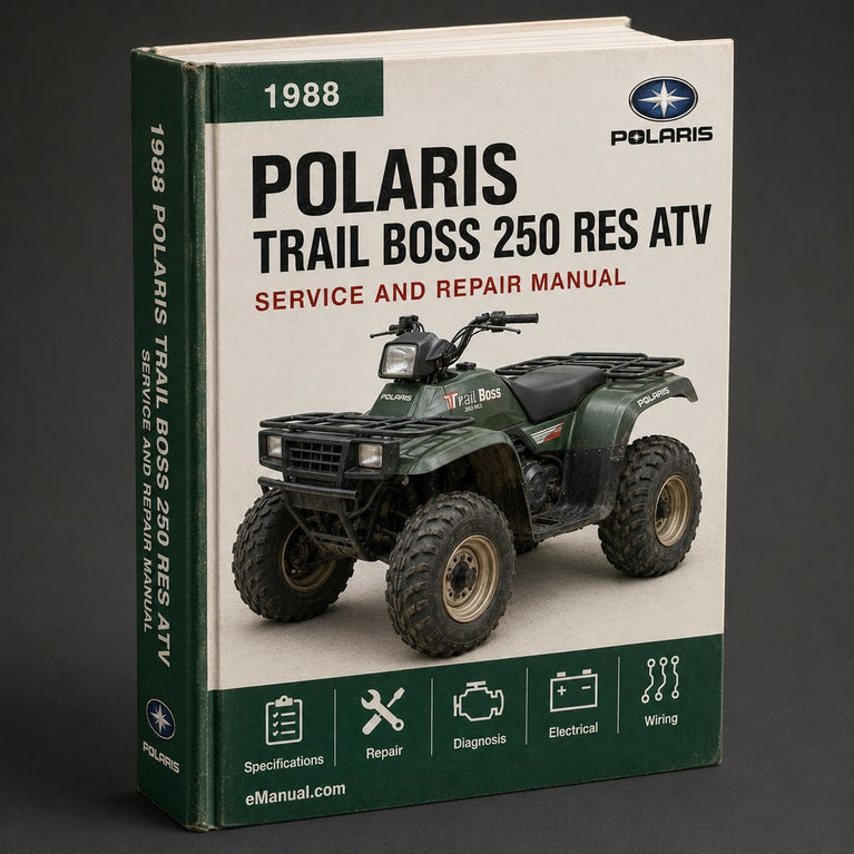 1988 POLARIS TRAIL BOSS 250 RES ATV Service Repair Manual