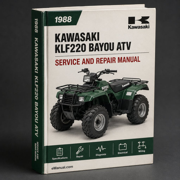 1988-2002 Kawasaki KLF220 Bayou ATV Repair Manual