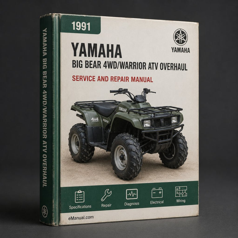 1991 Yamaha BIG BEAR 4WD/WARRIOR ATV Service Repair Maintenance Overhaul Manual