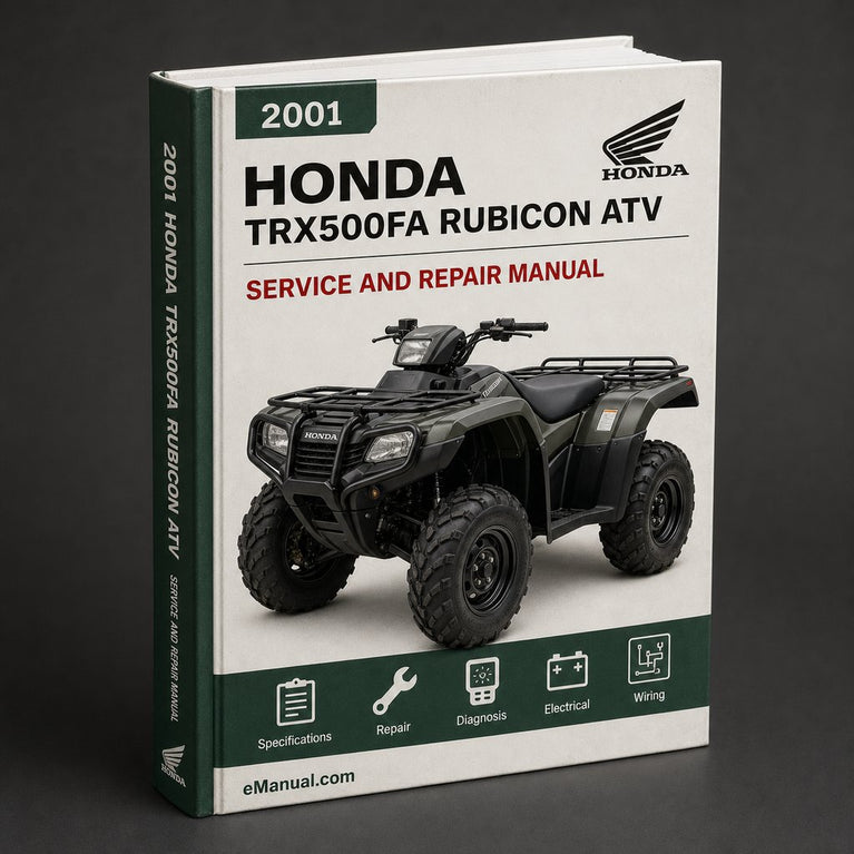 2001-2003 Honda TRX500FA Rubicon ATV Service Repair Workshop Manual (2001 2002 2003)