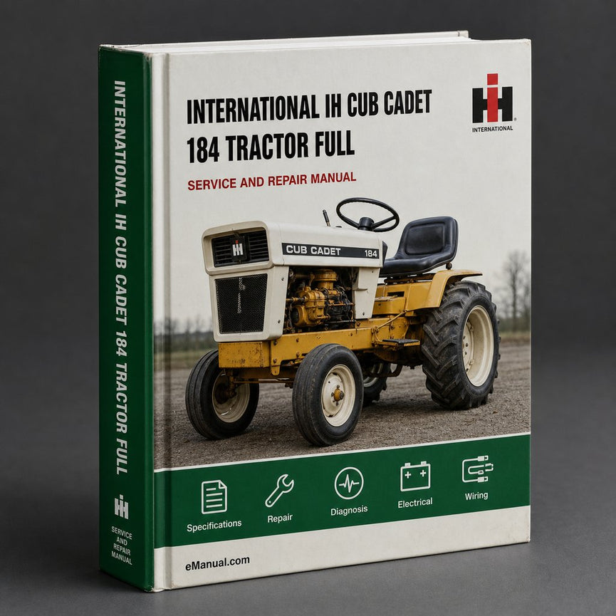 International IH Cub Cadet 184 Tractor Full Service Repair Manual