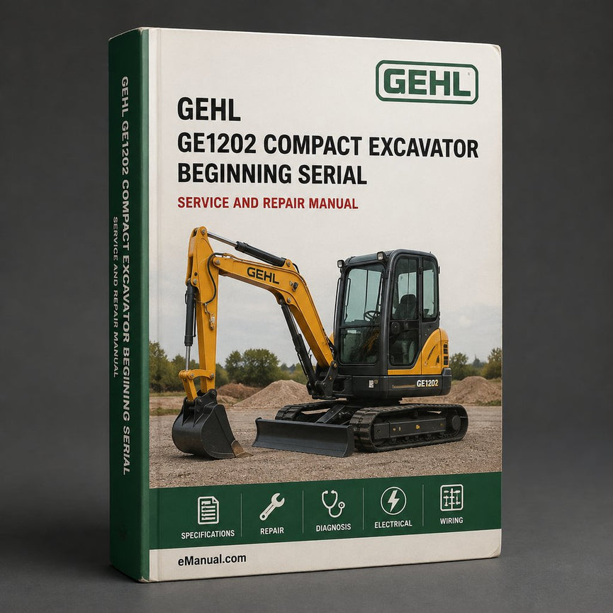 Gehl GE1202 Compact Excavator Parts Manual Download (Beginning Serial Number: AB00473) PDF