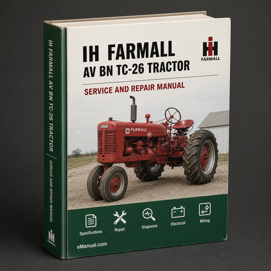 IH Farmall A AV B BN TC-26 Tractor Manual Parts Catalog