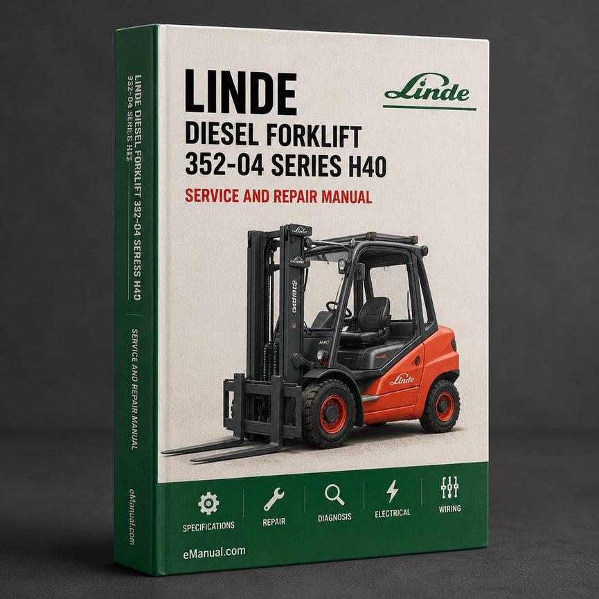 Linde Diesel Forklift 352-04 Series H40 Operators