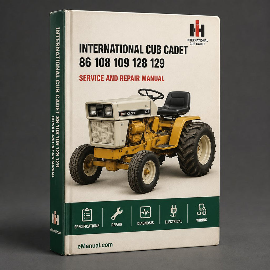 International Cub Cadet 86 108 109 128 129 149 169 Tractor