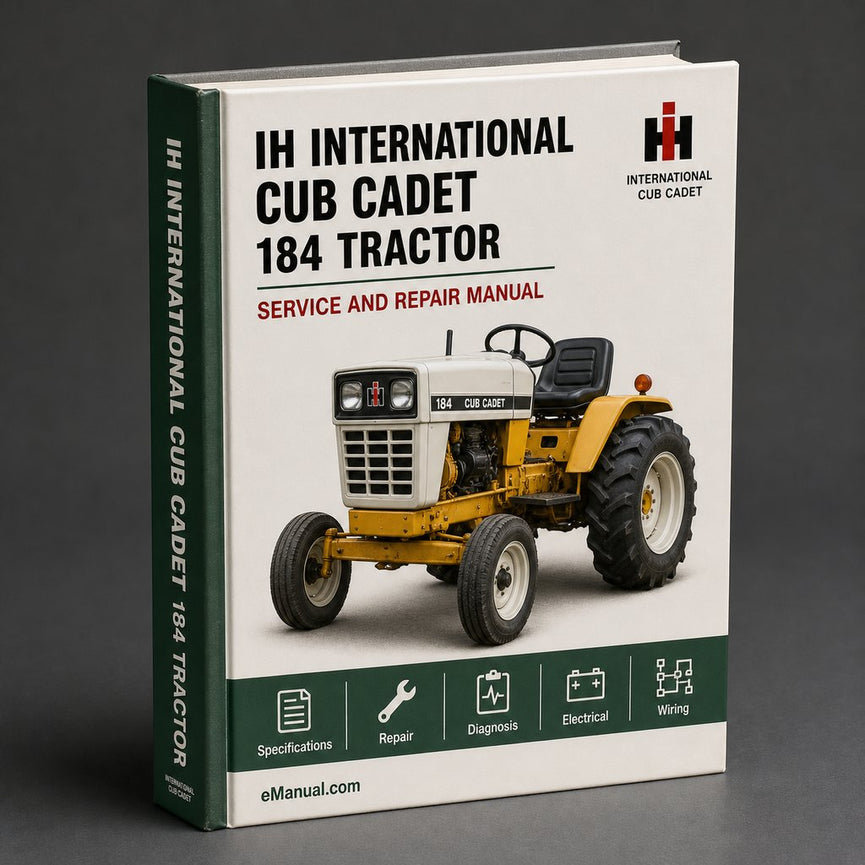 IH International Cub Cadet 184 Tractor Factory Service Repair Manual