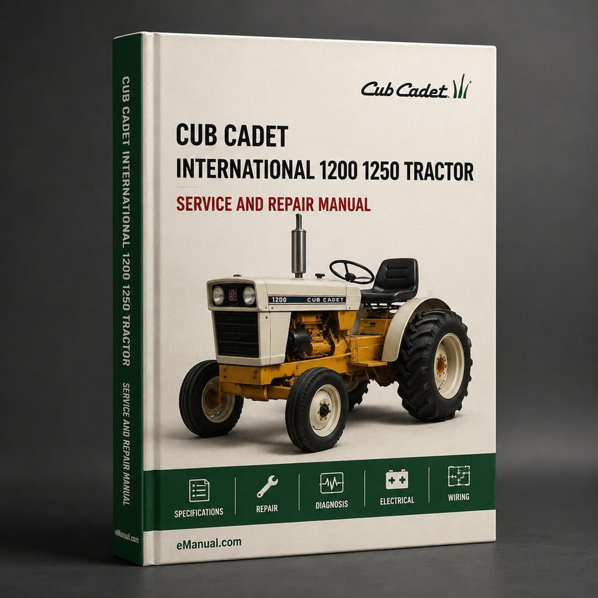 International Cub Cadet 1200 1250 Tractor Service Repair Manual