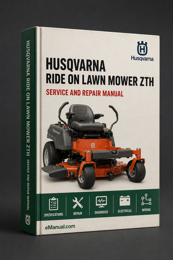 Husqvarna Ride On Lawn Mower ZTH Series Service Repair Workshop Manual PDF