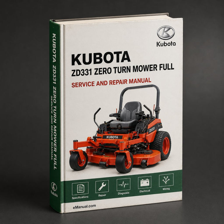 Kubota ZD331 Zero Turn Mower Full Service Repair Manual PDF