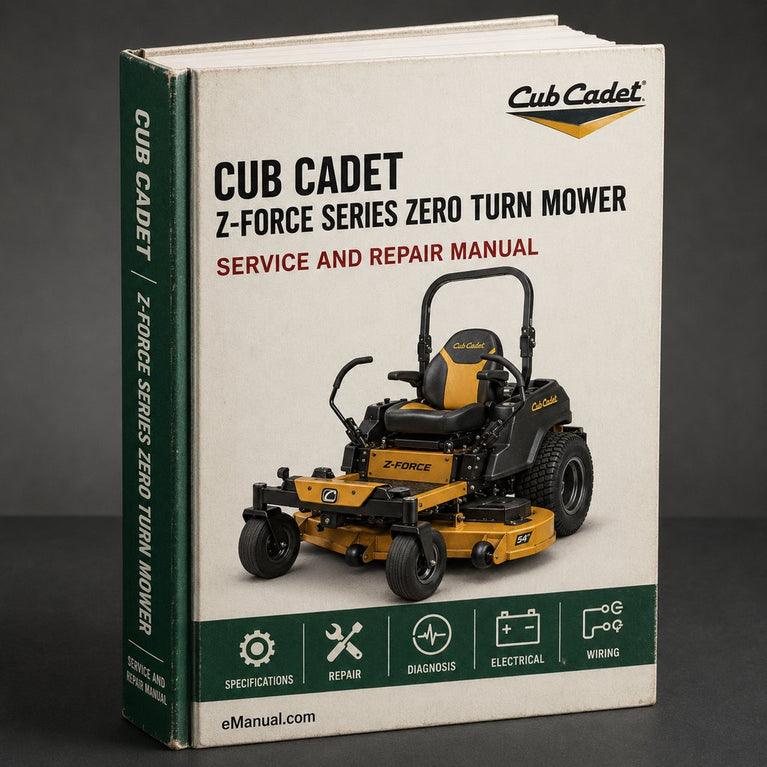 Cub Cadet Z-Force Series Zero Turn Mower Complete Workshop Service Repair Manual PDF
