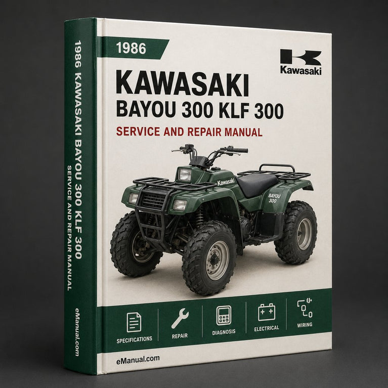 KAWASAKI Bayou 300 KLF 300 1986-2006 Repair Service Manual 1987 1988 1989 1990 1991 1992 1993 1994 1995 1996 1997 1998 1999 2000 2001 2002 2003 2004 2005 PDF