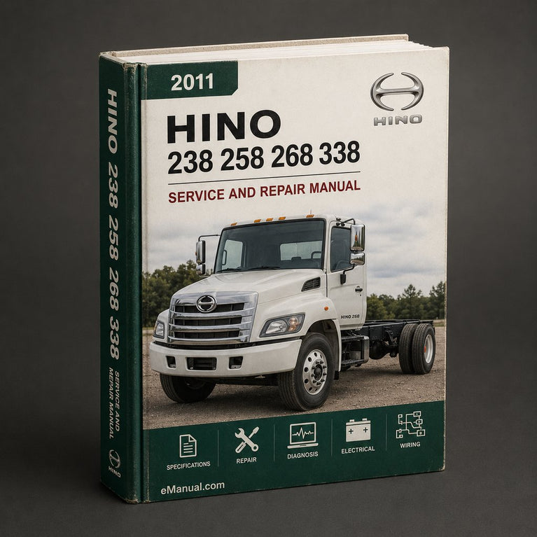 Hino 238 258 268 338 Complete Workshop Service Repair Manual 2011 2012 2013 PDF