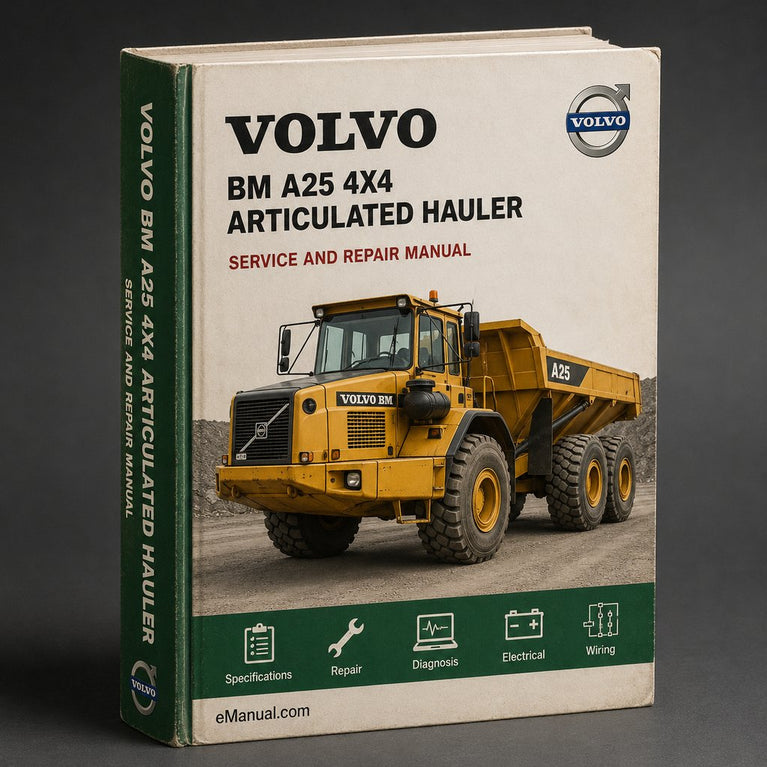 VOLVO BM A25 4x4 ARTICULATED HAULER Service And Repair MANUA